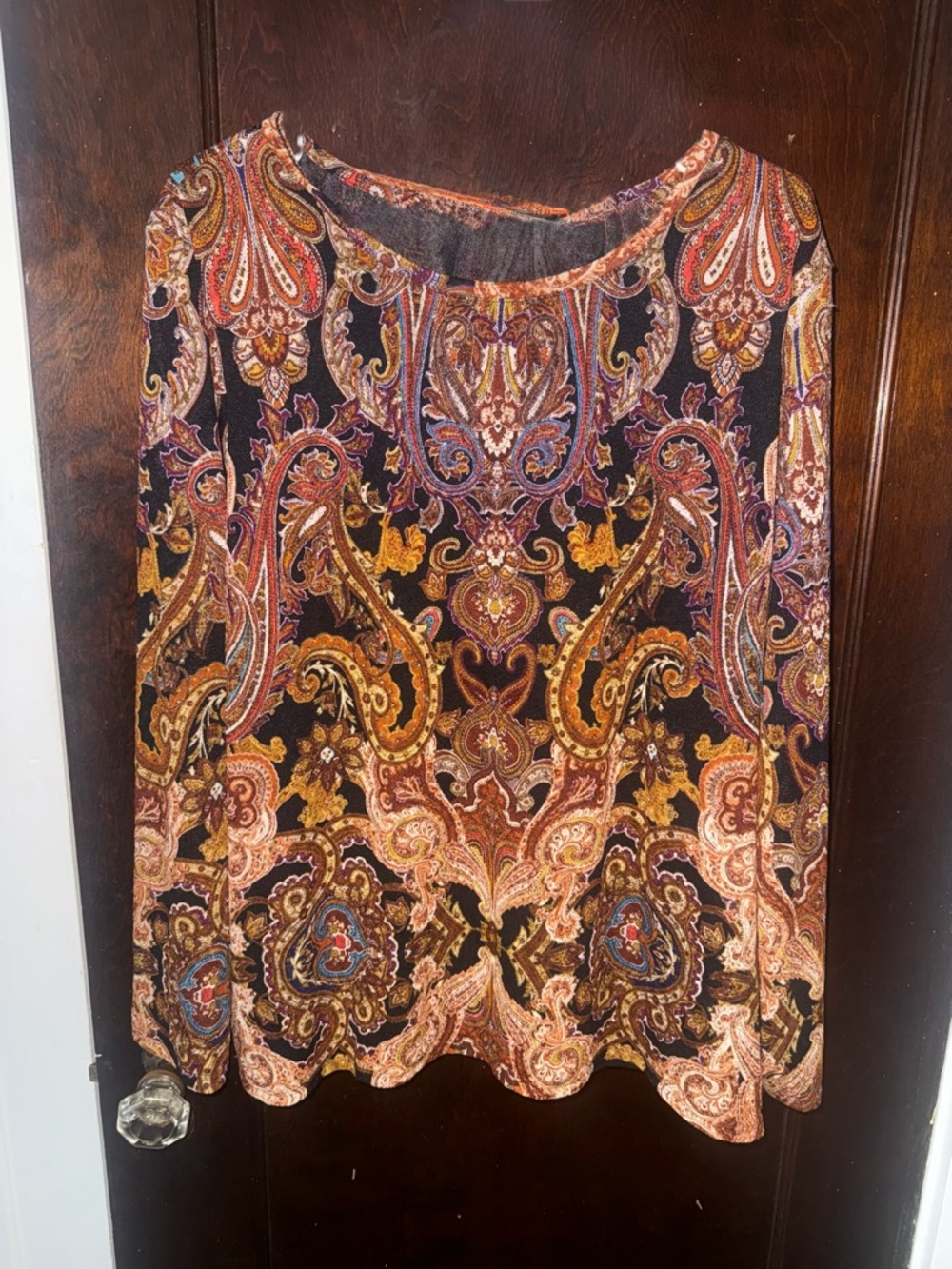 Chico's Multicolor Paisley Tank — Orange, Purple, Brown